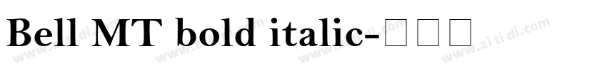 Bell MT bold italic字体转换